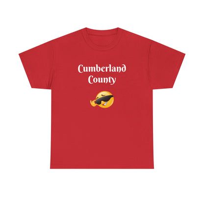 Cumberland County Emoji Tee - Cool Sunglasses Smiley Local Pride T-Shirt