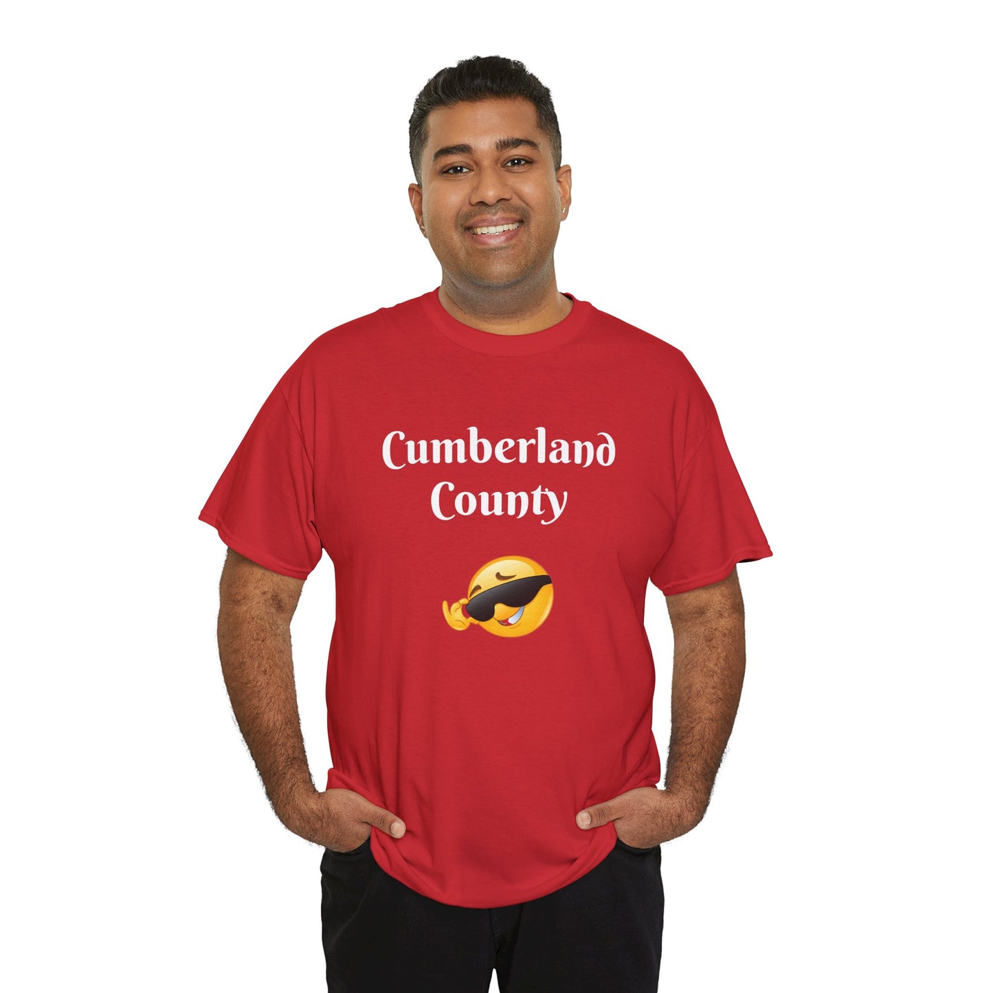 Cumberland County Emoji Tee - Cool Sunglasses Smiley Local Pride T-Shirt