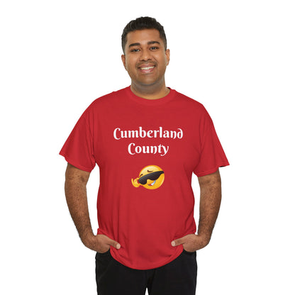 Cumberland County Emoji Tee - Cool Sunglasses Smiley Local Pride T-Shirt