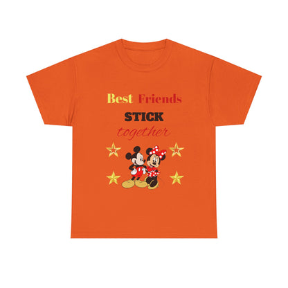 Best Friends Stick Together Tee — Cute Cartoon Graphic T-Shirt