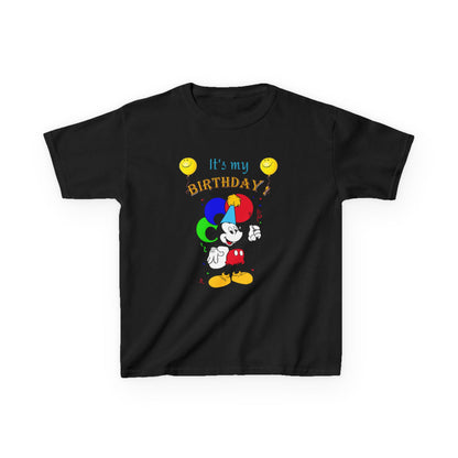 Kids Birthday Tee — "It's My Birthday!" Colorful Cartoon Celebration Shirt