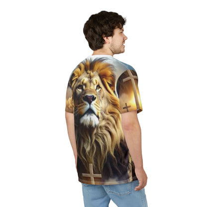 Yeshua Lion of Judah All-Over Print Tee — "Let Your Power Reign" Christian Faith Shirt