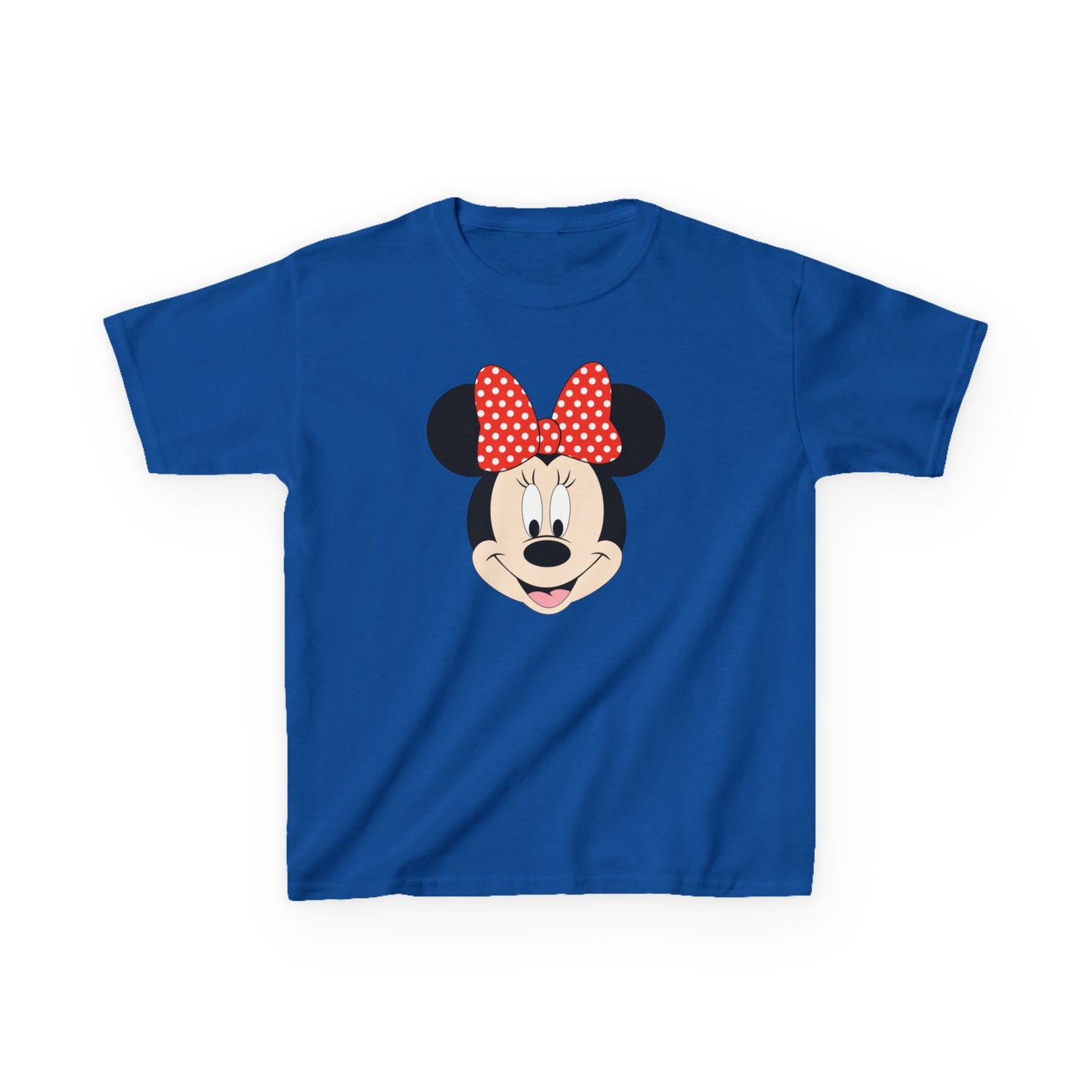 Kids Minnie Mouse Face T-Shirt — Cute Bow Graphic Tee for Toddlers & Little Kids