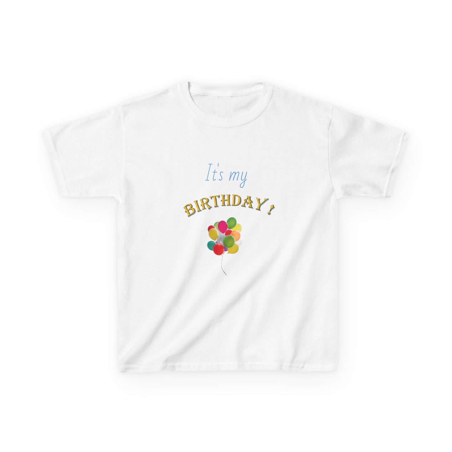 It's my Birthday Balloons Kids Heavy Cotton T-shirt