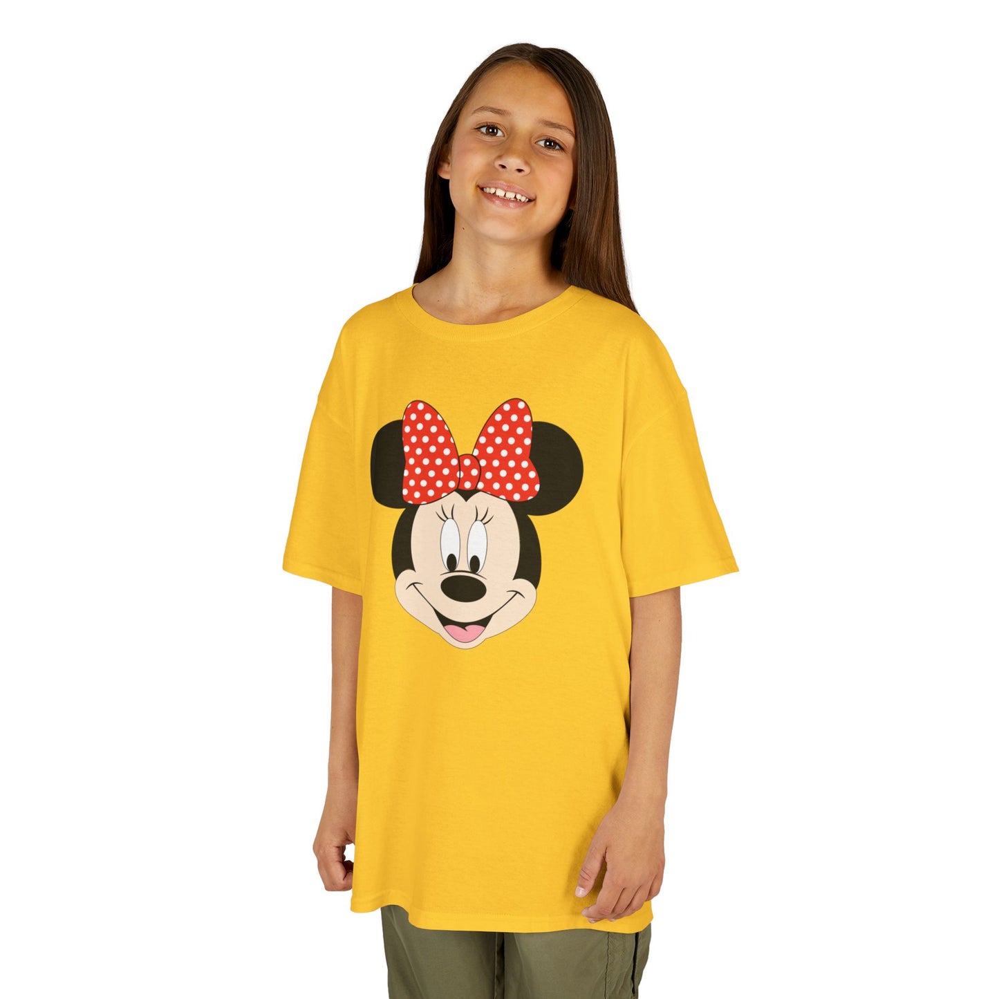 Kids Minnie Mouse Face T-Shirt — Cute Bow Graphic Tee for Toddlers & Little Kids