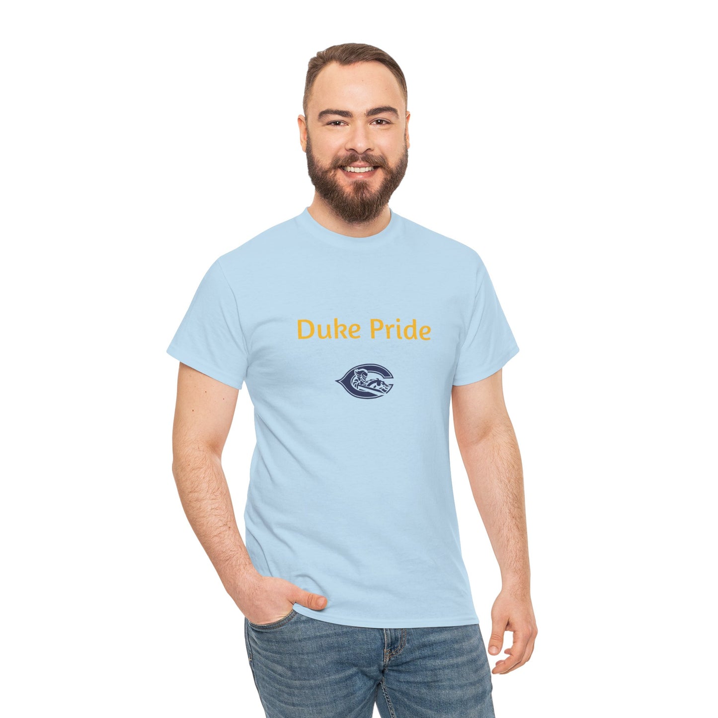 Duke Pride T-Shirt — Crew Neck Tee with Mascot Logo