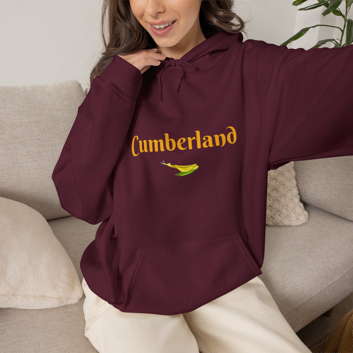 Cumberland Script Hoodie – Minimal Town Logo Pullover