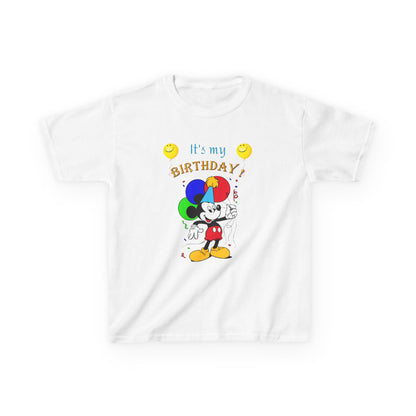 Kids Birthday Tee — "It's My Birthday!" Colorful Cartoon Celebration Shirt