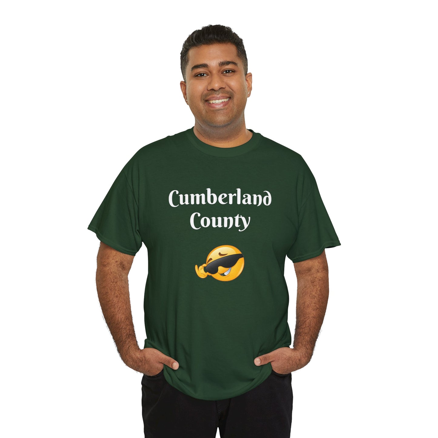 Cumberland County Emoji Tee - Cool Sunglasses Smiley Local Pride T-Shirt