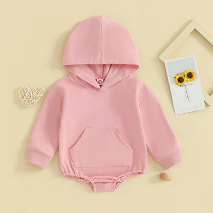 Baby spring and autumn triangle hooded one-piece suit, newborn one-piece suit, Ha Yi