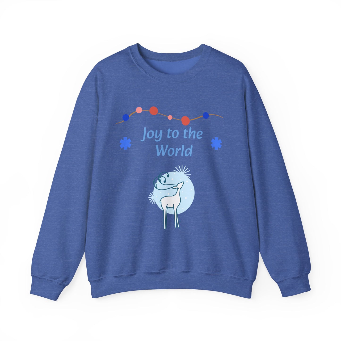 Joy to the World Crewneck Sweatshirt — Cute Reindeer Sweater