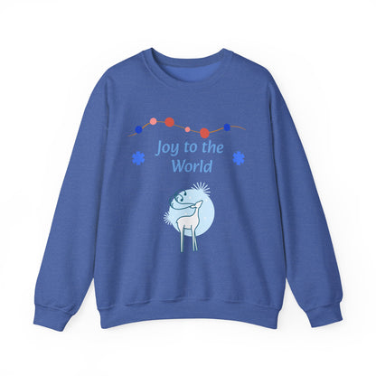 Joy to the World Crewneck Sweatshirt — Cute Reindeer Sweater
