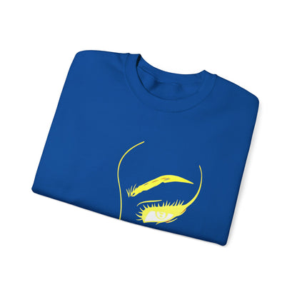 Minimal Gold Face Line Art Sweatshirt
