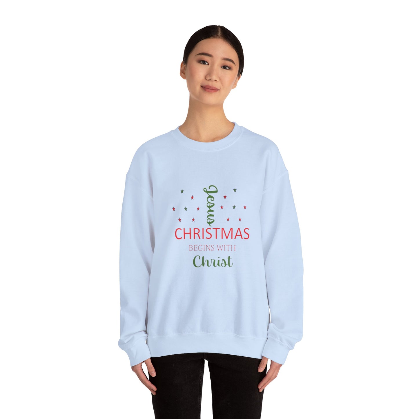 Christmas Begins With Christ Unisex Heavy Blend Hooded Sweatshirt
