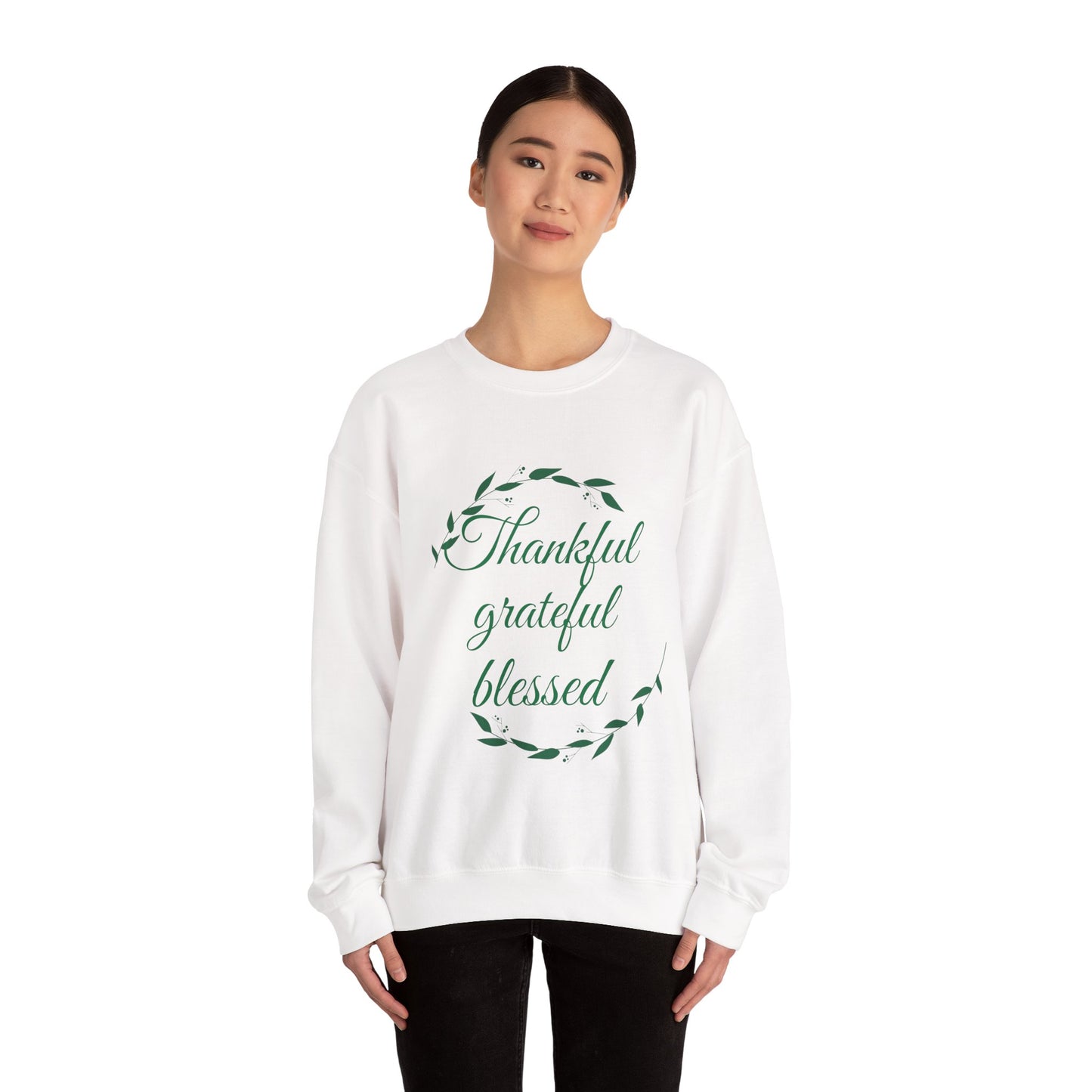 Thankful Grateful Blessed Crewneck Sweatshirt
