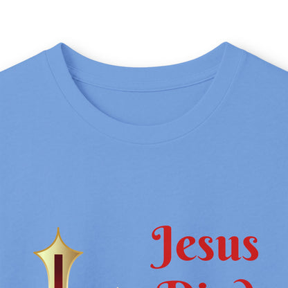 Long Sleeve Tee — "Jesus Died For Me Now I Live For Him" Christian Cross Faith Shirt