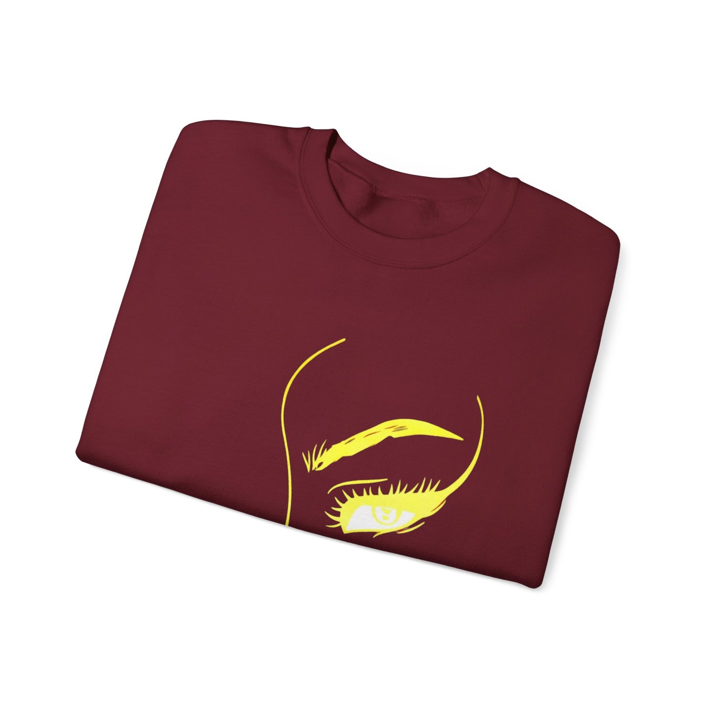 Minimal Gold Face Line Art Sweatshirt