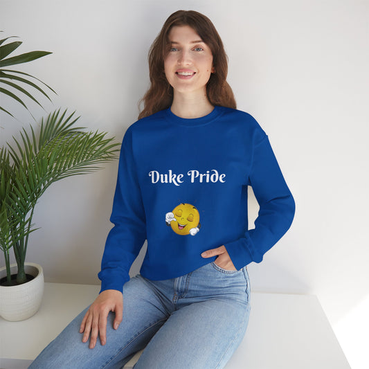 Sweatshirt — "Duke Pride" Smiling Emoji Crewneck