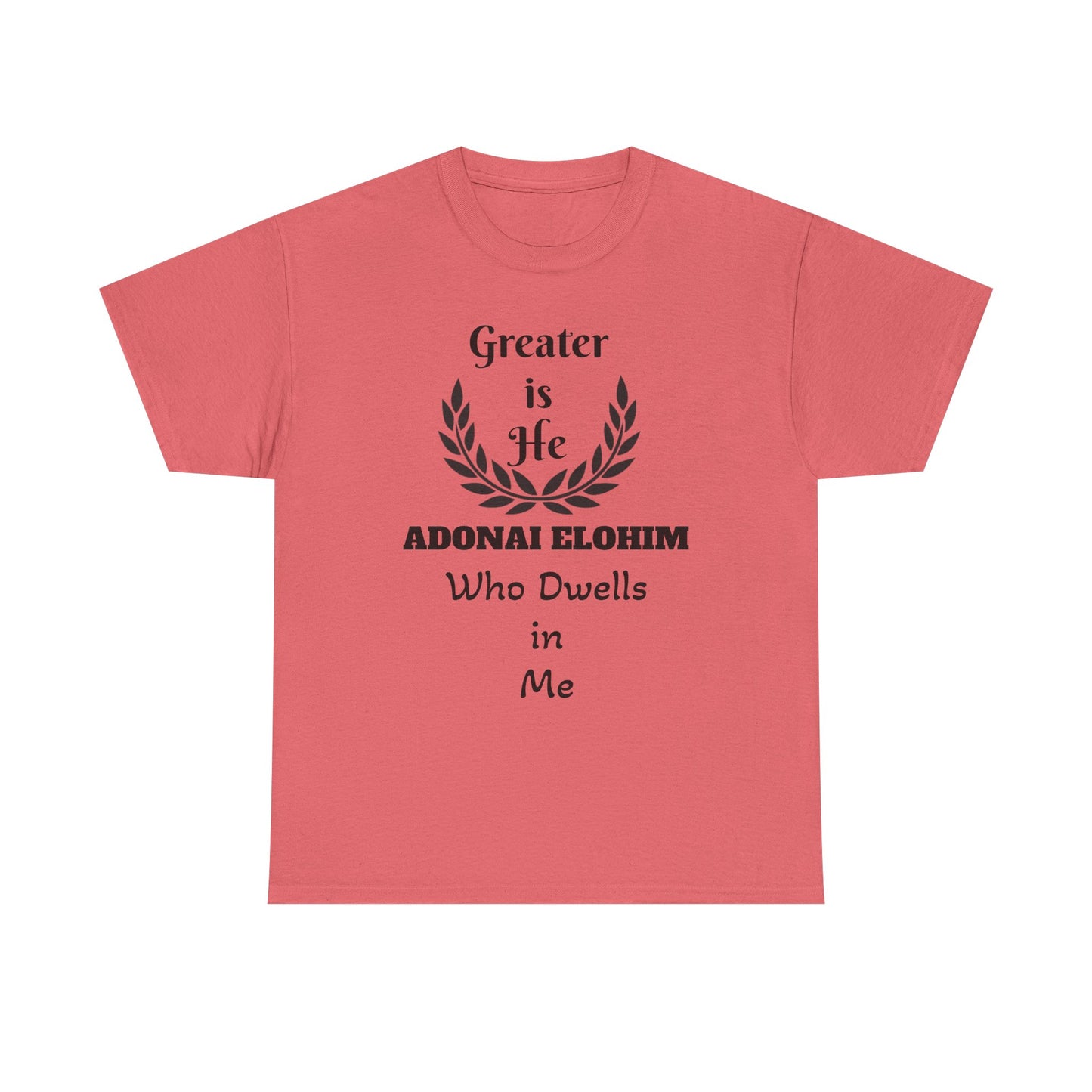 Greater Is He Who Dwells In Me T-Shirt — Christian Faith Inspirational Tee