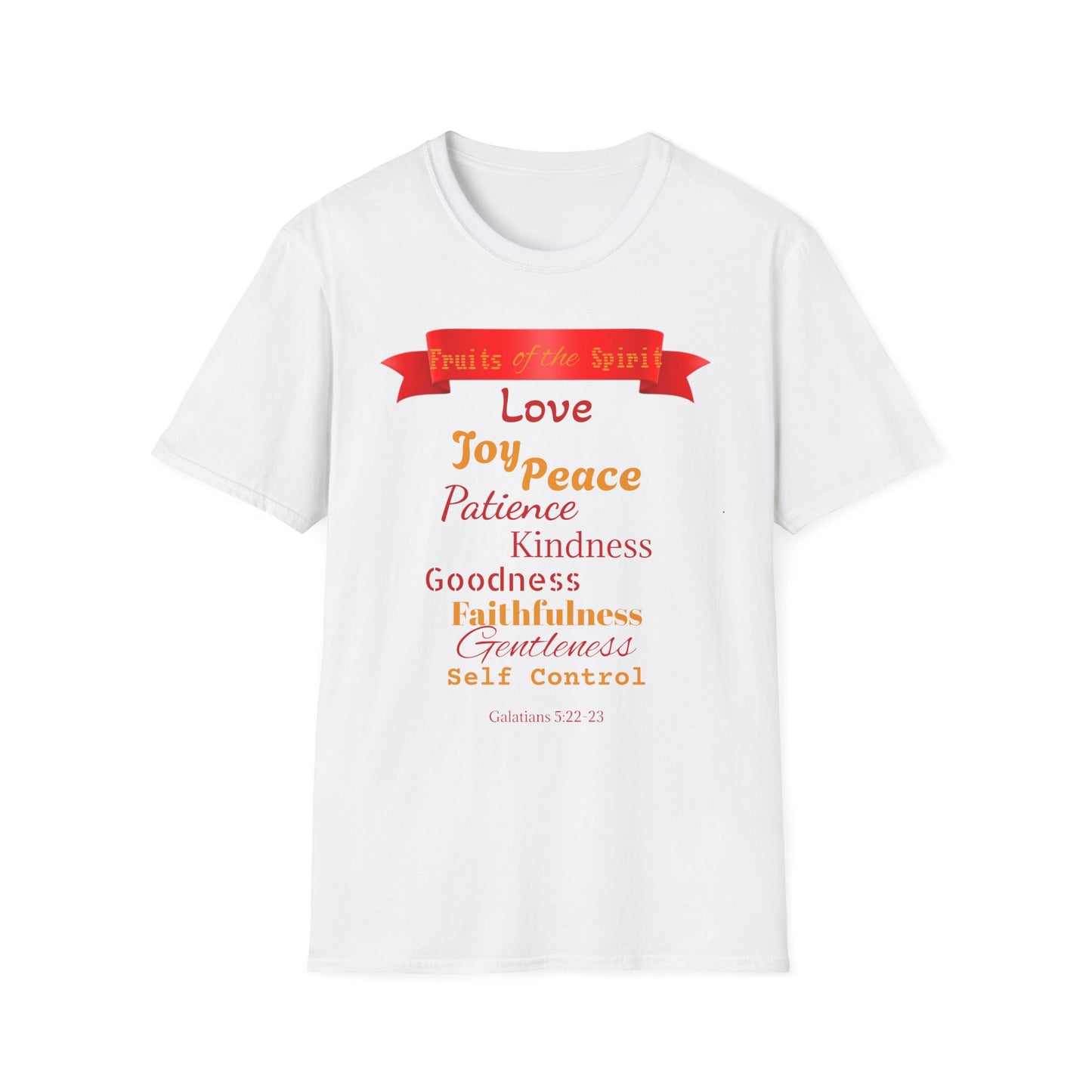Fruit of the Spirit T-Shirt — Love, Joy, Peace Christian Faith Tee