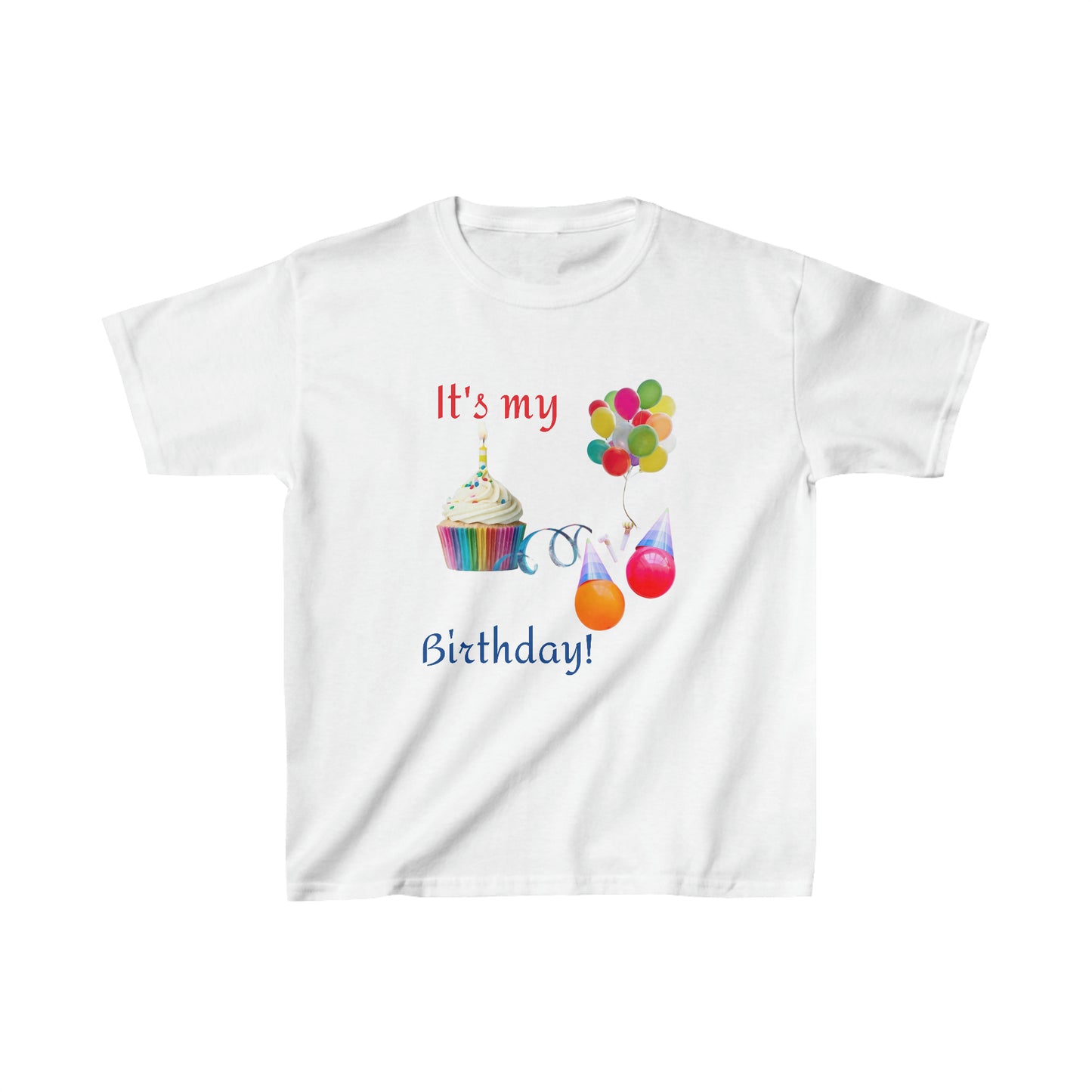 It's my Birthday Cupcake Kids Heavy Cotton T-shirt