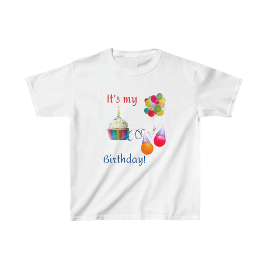 It's my Birthday Cupcake Kids Heavy Cotton T-shirt