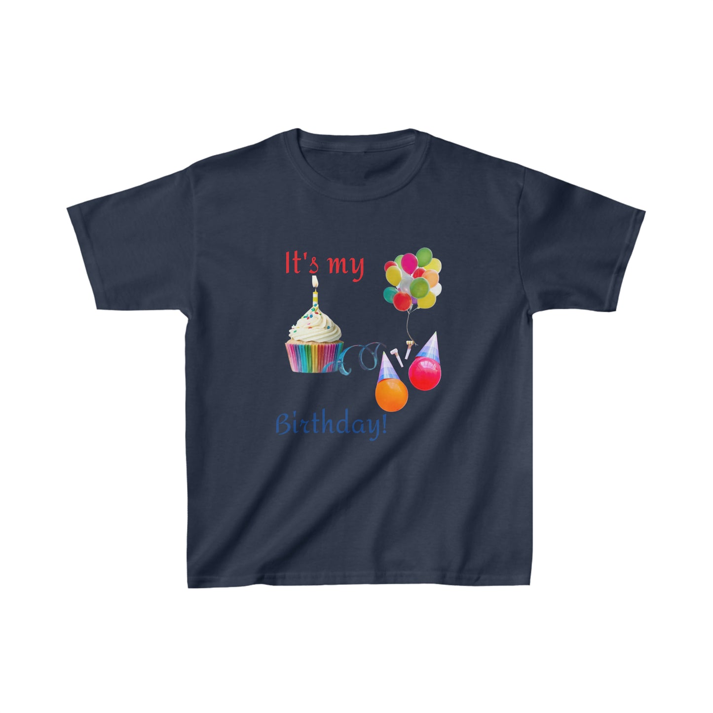 It's my Birthday Cupcake Kids Heavy Cotton T-shirt