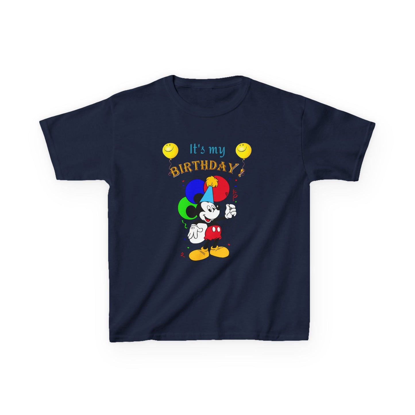 Kids Birthday Tee — "It's My Birthday!" Colorful Cartoon Celebration Shirt