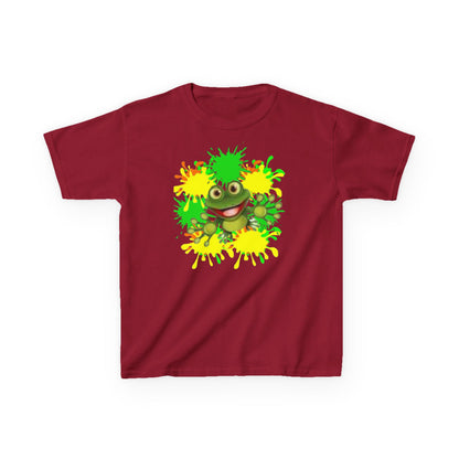 Kids Tee — Happy Green Monster Splash Graphic