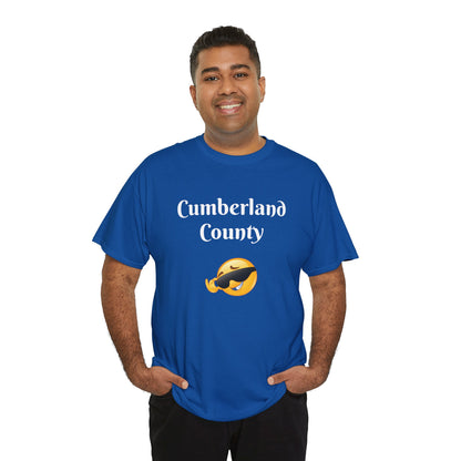 Cumberland County Emoji Tee - Cool Sunglasses Smiley Local Pride T-Shirt