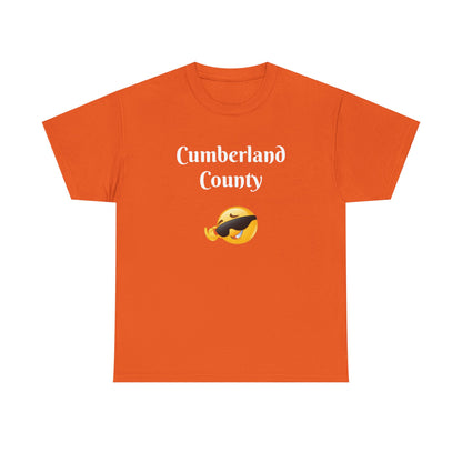 Cumberland County Emoji Tee - Cool Sunglasses Smiley Local Pride T-Shirt