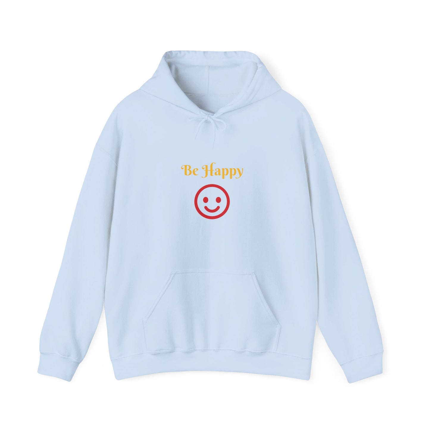 Be Happy Smiley Hoodie - Positive Message Graphic Sweatshirt