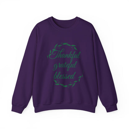 Thankful Grateful Blessed Crewneck Sweatshirt