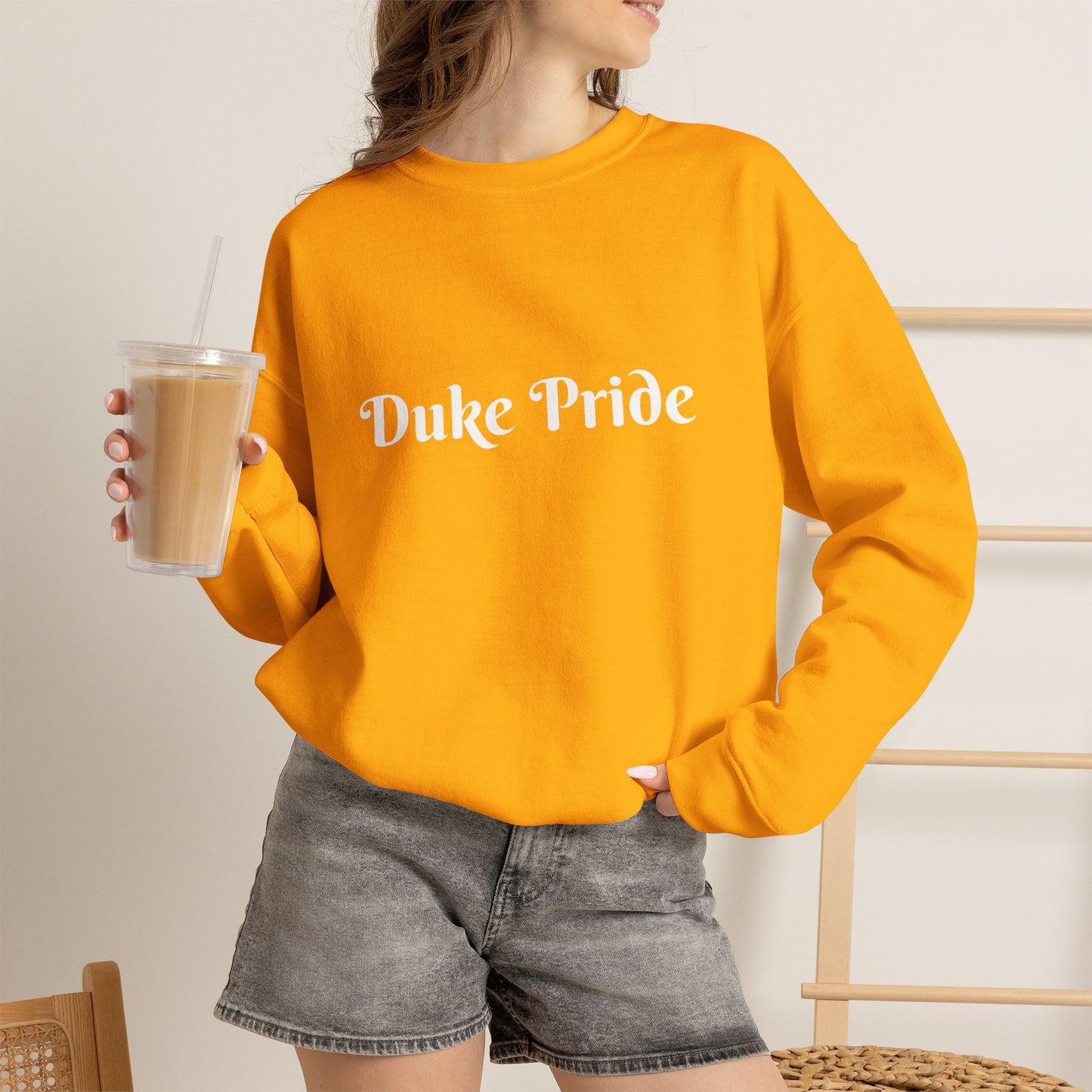 Crewneck Sweatshirt — "Duke Pride" Classic School Spirit Graphic