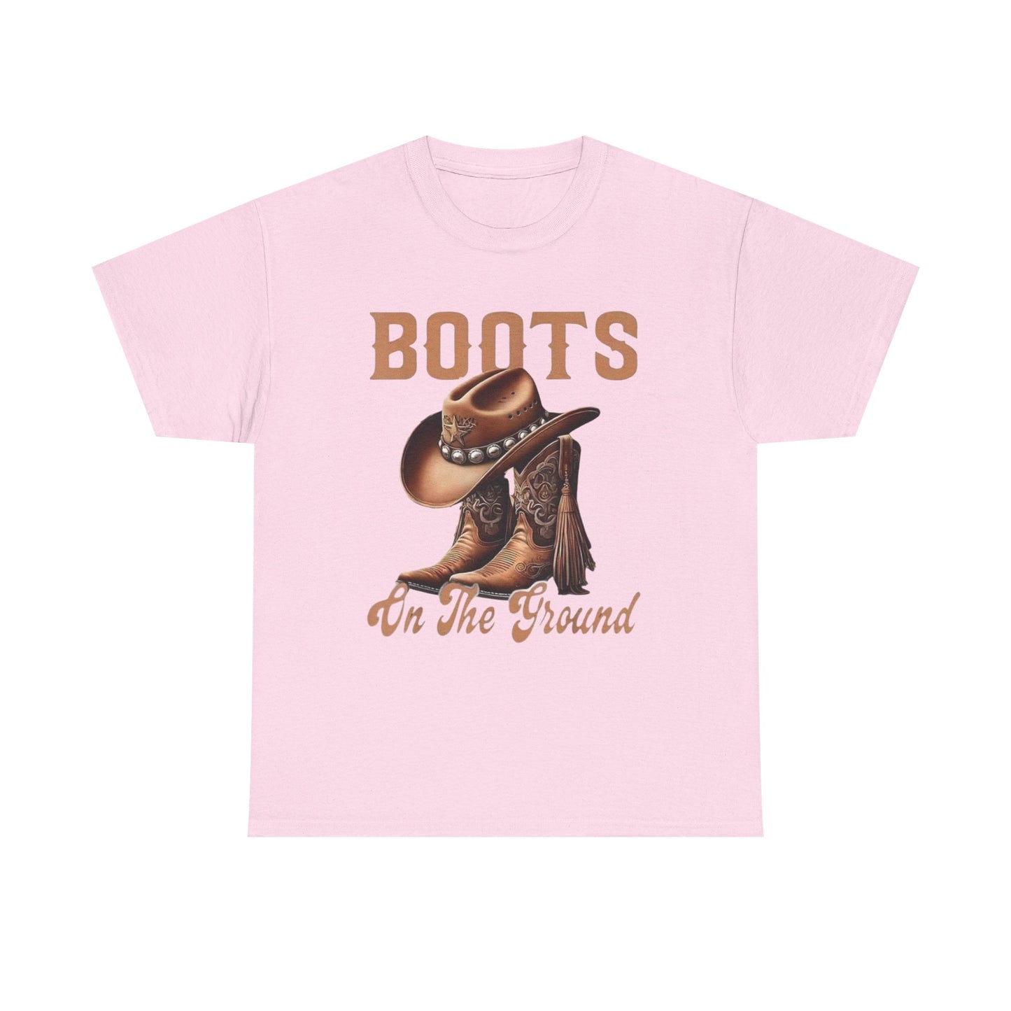Cowboy Boots T-Shirt — "Boots On The Ground" Western Graphic Tee