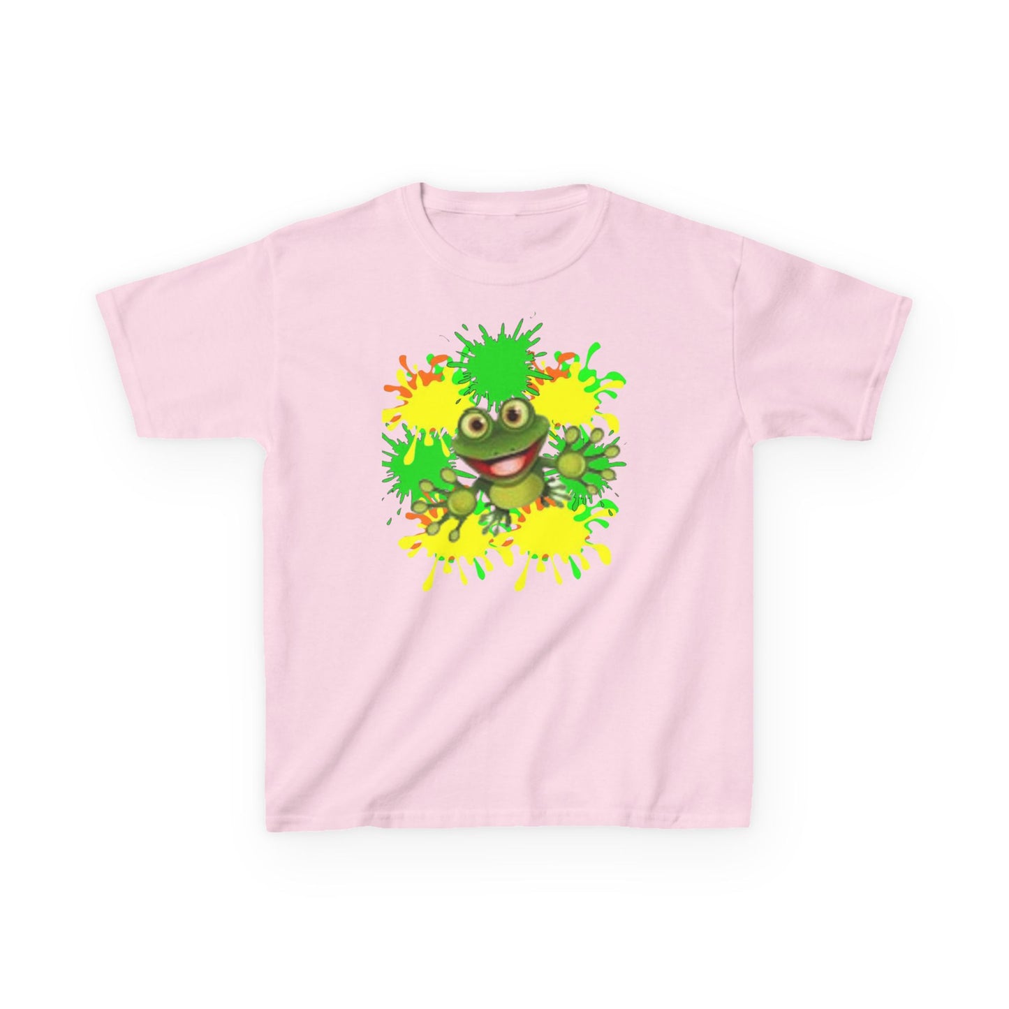 Kids Tee — Happy Green Monster Splash Graphic