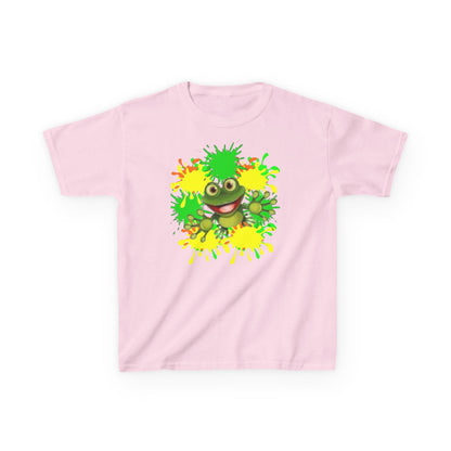 Kids Tee — Happy Green Monster Splash Graphic