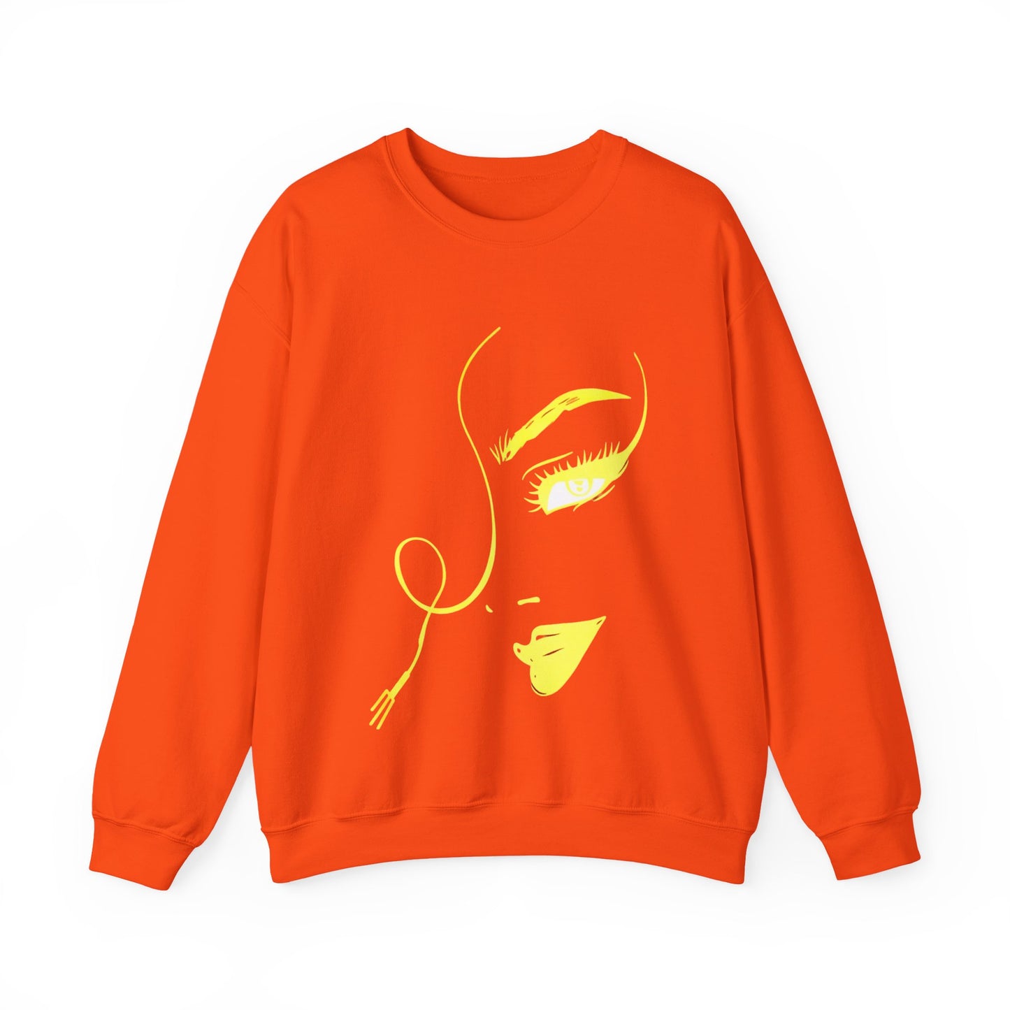 Minimal Gold Face Line Art Sweatshirt