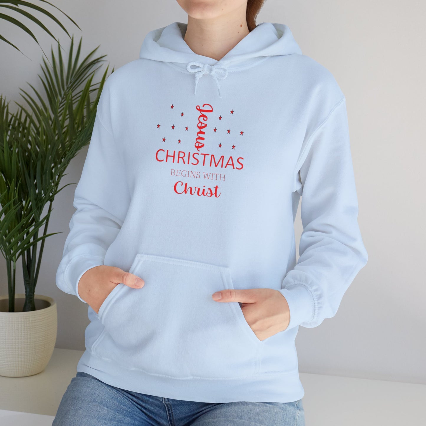 Christmas Begins With Christ Unisex Heavy Blend Hooded Sweatshirt