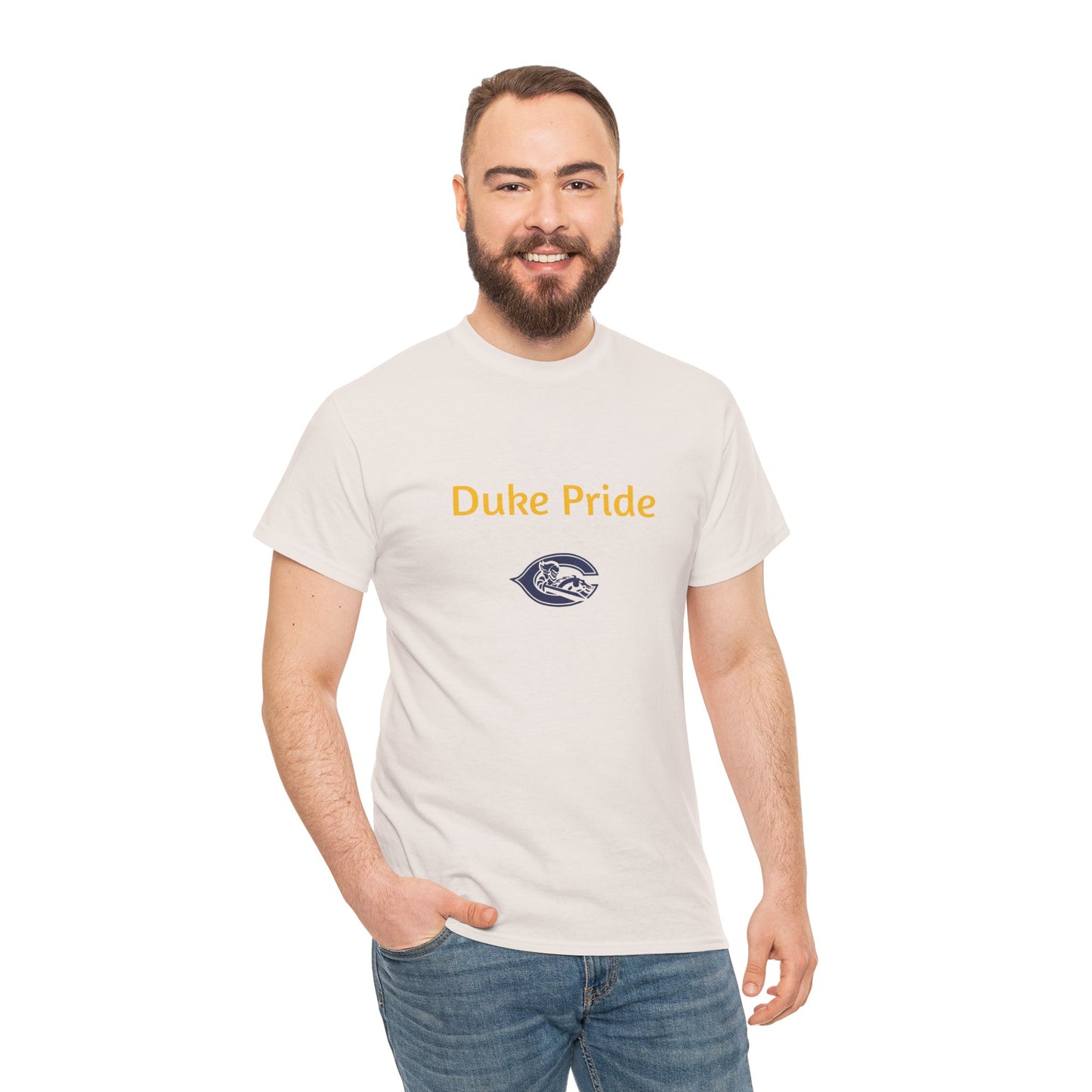 Duke Pride T-Shirt — Crew Neck Tee with Mascot Logo