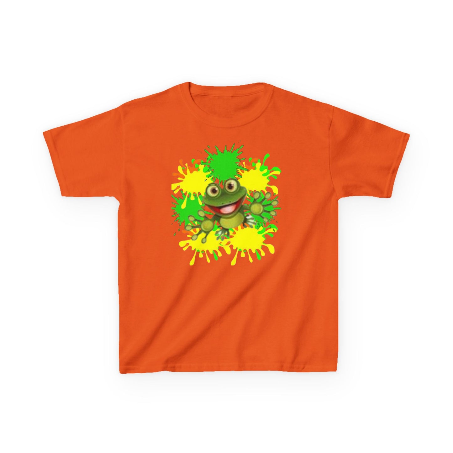 Kids Tee — Happy Green Monster Splash Graphic