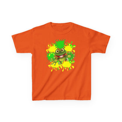 Kids Tee — Happy Green Monster Splash Graphic